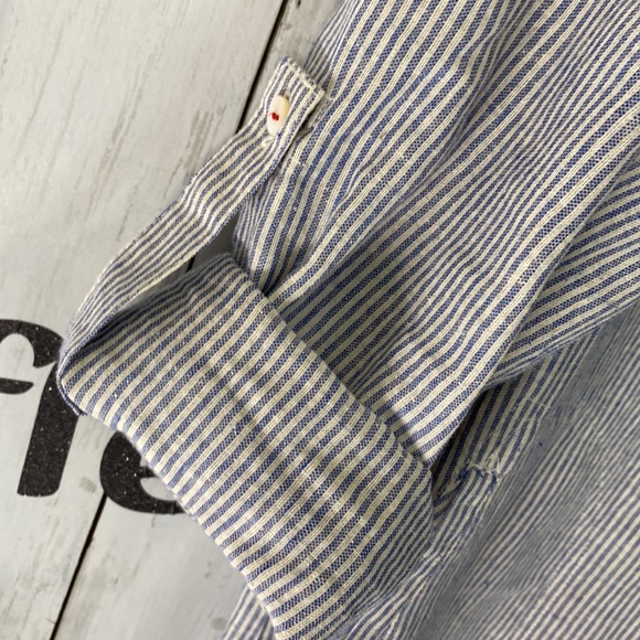 NWOT UMGEE Cotton Blend Seersucker & Lace Tunic Shirt with Pockets 1X - Picture 4 of 8